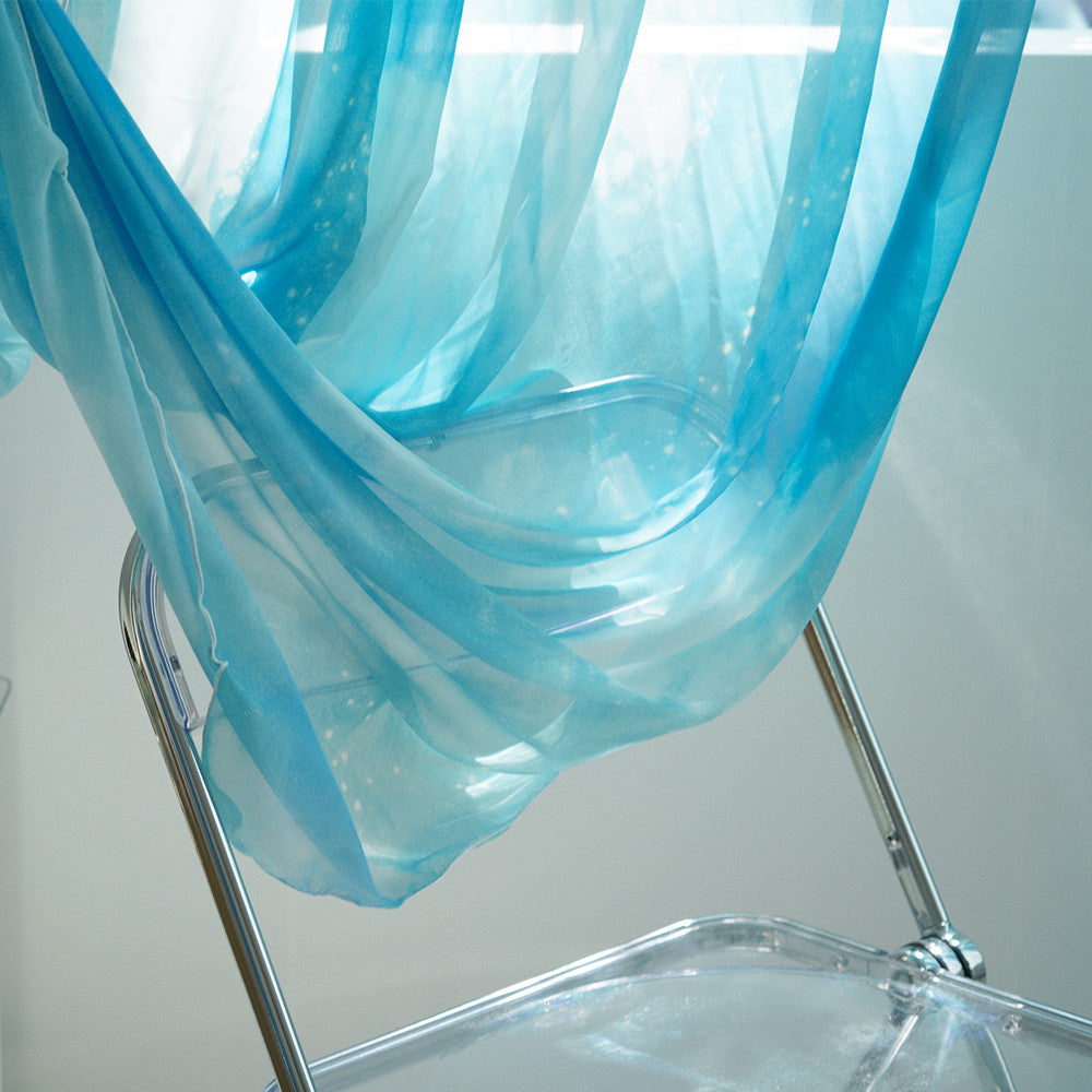 Azure chiffon fabric poster/curtain