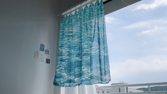 Wave Doorway Curtains/Fabric Poster