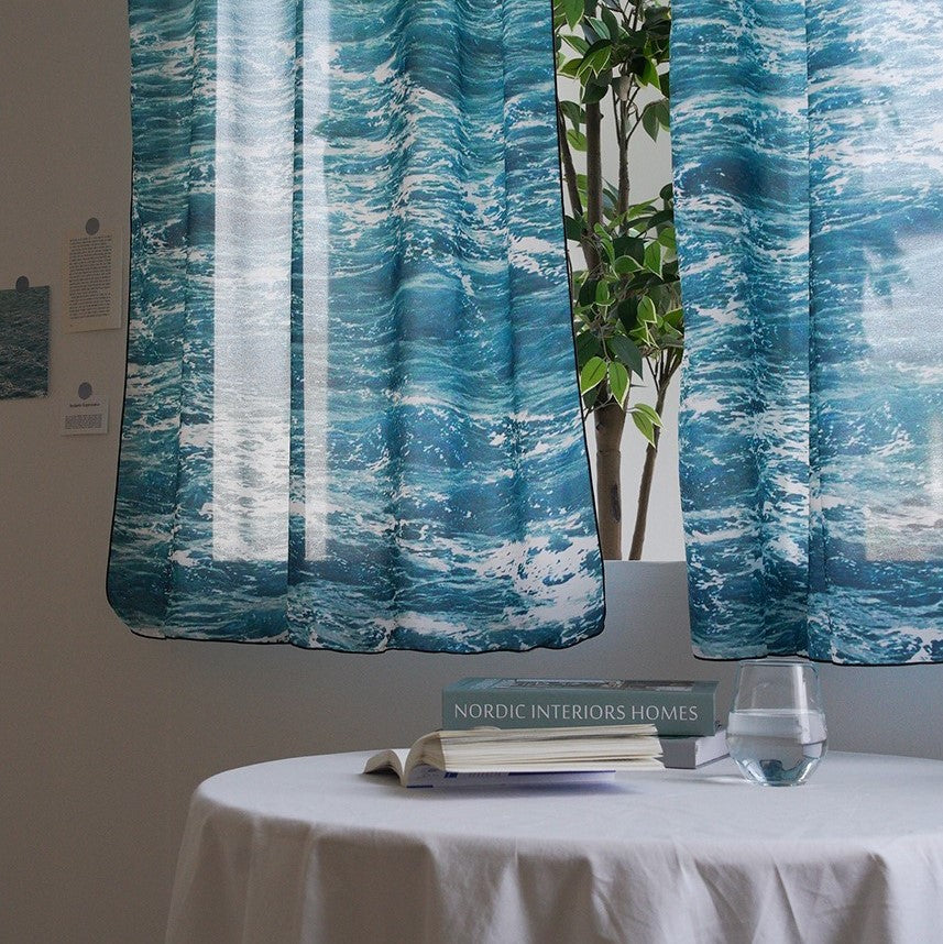 Wave Doorway Curtains/Fabric Poster
